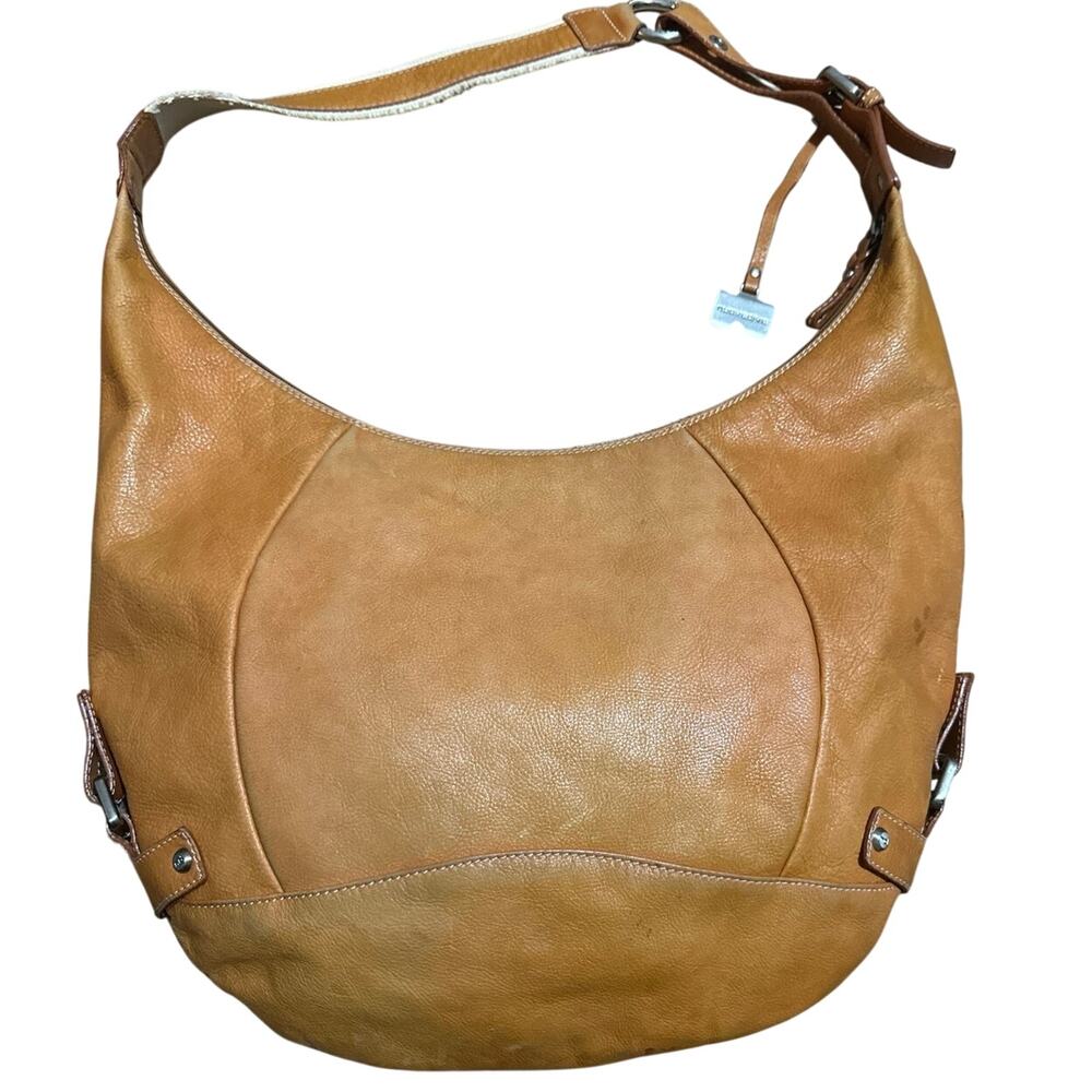 Elegant Tan Leather Hobo Bag - Picture 3 of 13